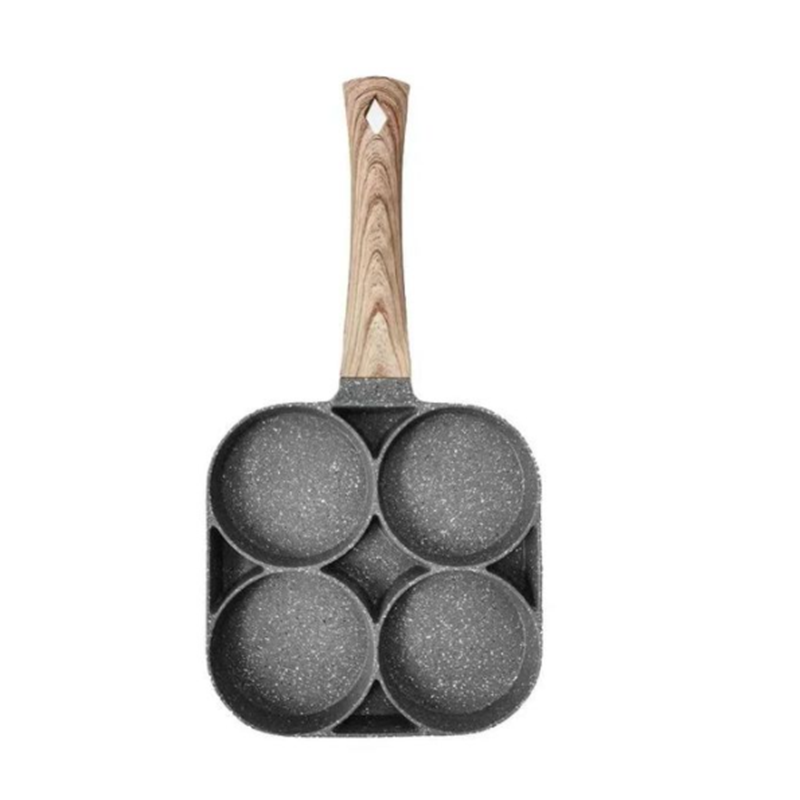 Hot selling Maifan stone Aluminum fried egg frying pan 4 hole square