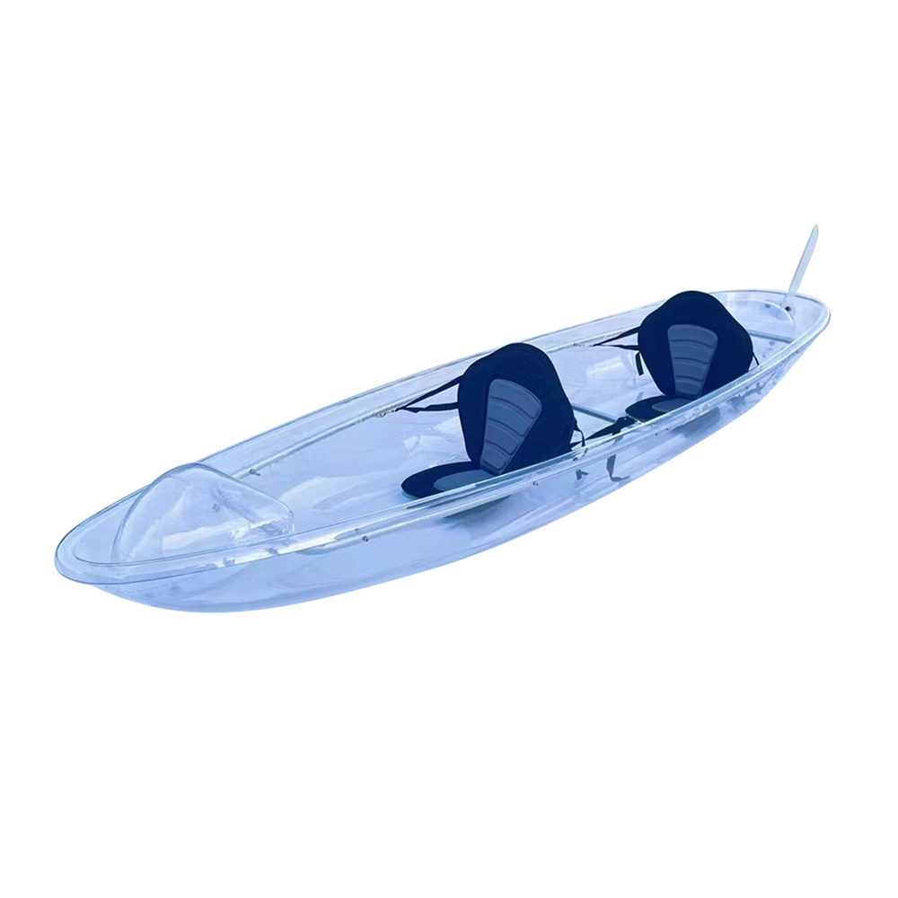 ONEMAX Bottom Boat Canoe Transparent Verified Sunlife Clear Glass Crystal PC Clear Kayak 2 Person Fishing Amusement Leisure