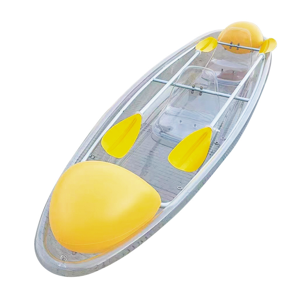 ONEMAX Bottom Boat Canoe Transparent Verified Sunlife Clear Glass Crystal PC Clear Kayak 2 Person Fishing Amusement Leisure