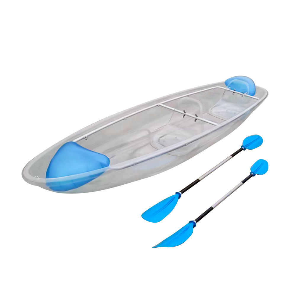 Onemax Crystal Bottom Double Seat Clear kayak Transparent Kayaks Outdoor Glass Bottom Boat Drop Stitch Kayak