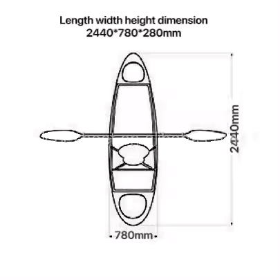 Onemax Wholesale transparent glass boat Canoe/Kayak transparent with clear bottom for sale