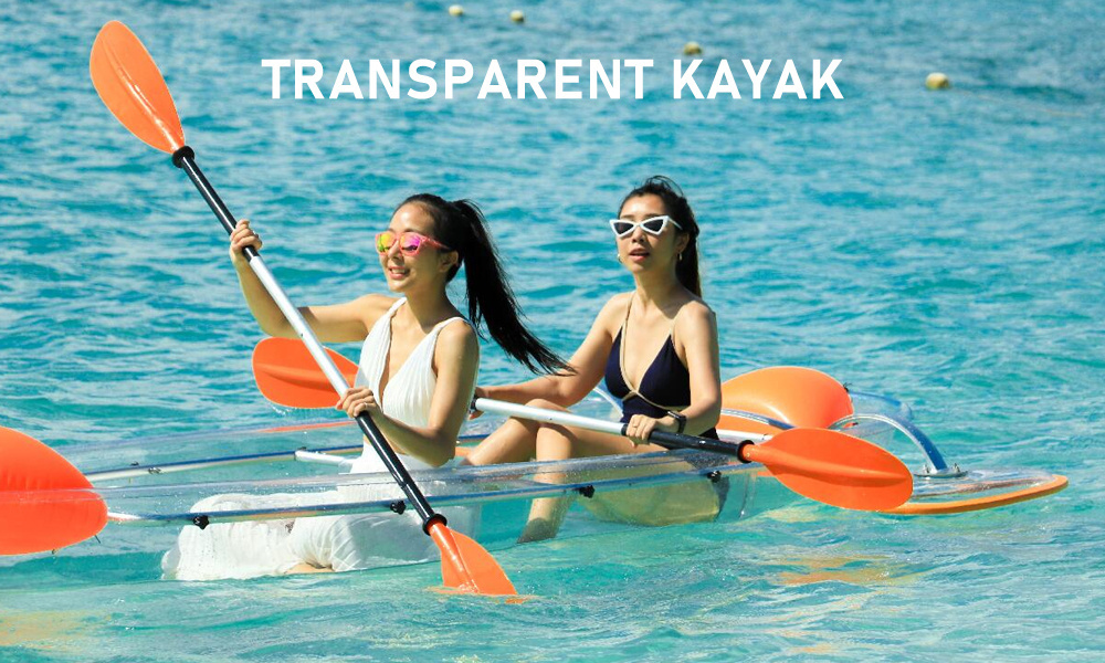 Onemax Wholesale transparent glass boat Canoe/Kayak transparent with clear bottom for sale