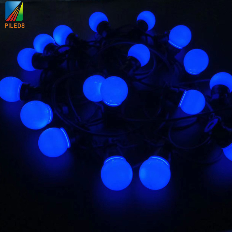 christmas festive lighting G50 Spherical lamp string lucency milky dmx rgb pixel bulb