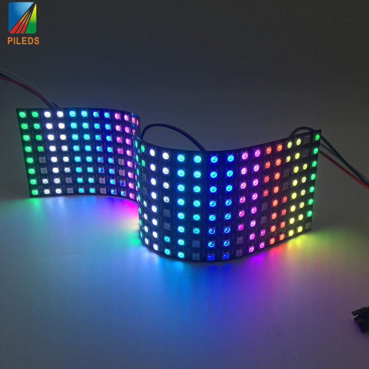 8x32 16x16 8x8LED matrix LED pixel panel WS2812B/SK6812 IC built-in 5050DMX rgb SMD flexible panel screen