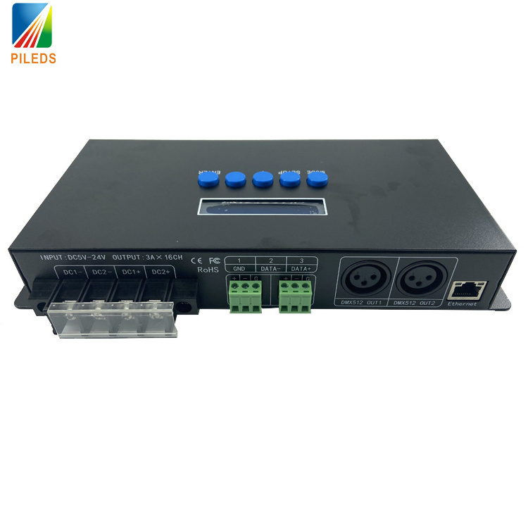 BC-216 BC-204  PILEDS LIGHTING Pixels DC5-24V 4CH 16CH sACN E1.31 Ethernet DMX Artnet SPI controller