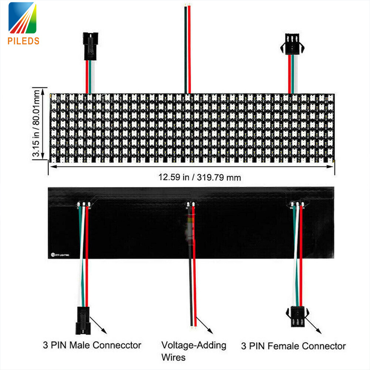 8x32 16x16 8x8LED matrix LED pixel panel WS2812B/SK6812 IC built-in 5050DMX rgb SMD flexible panel screen