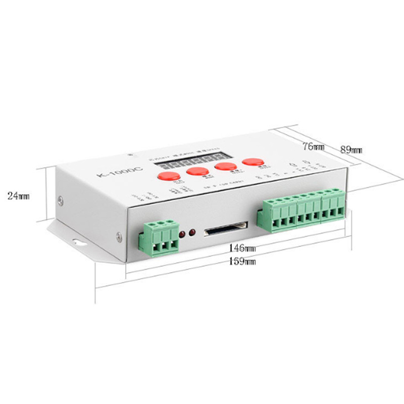 K-1000C SD card ws2801 ws2811 DMX512 RGBW rgb led strip controller programmable K-1000