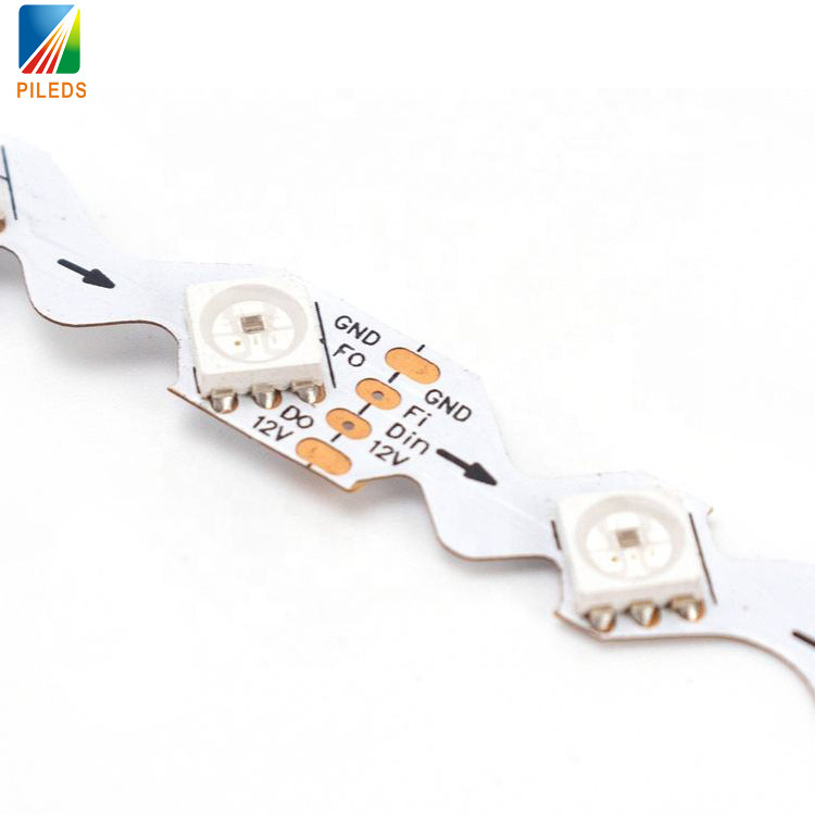 12V Full Color LED Strip Lights 30 60 LEDs/m Bendable S Shape Addressable Pixel 5050 RGB dream color strips WS2815 SK6813