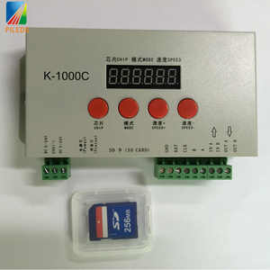 K-1000C SD card ws2801 ws2811 DMX512 RGBW rgb led strip controller programmable K-1000