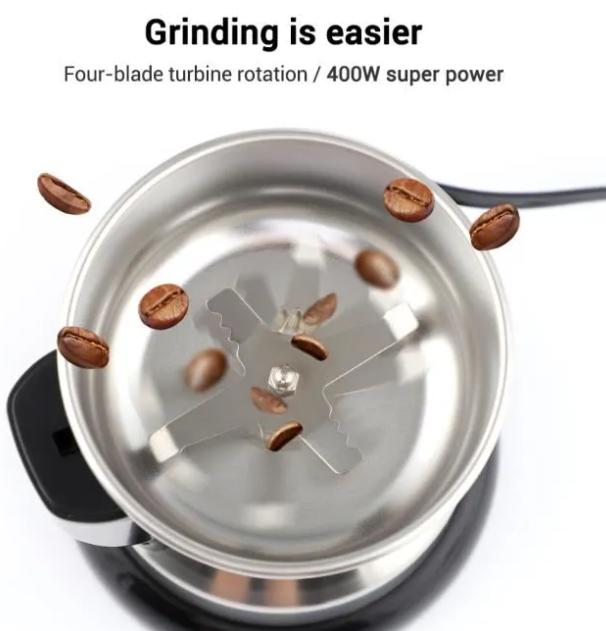 Noiseless Electric grinder machine Stainless Steel Blade Coffee breaker Beans Espresso Latte coffee grinders mixer grinder