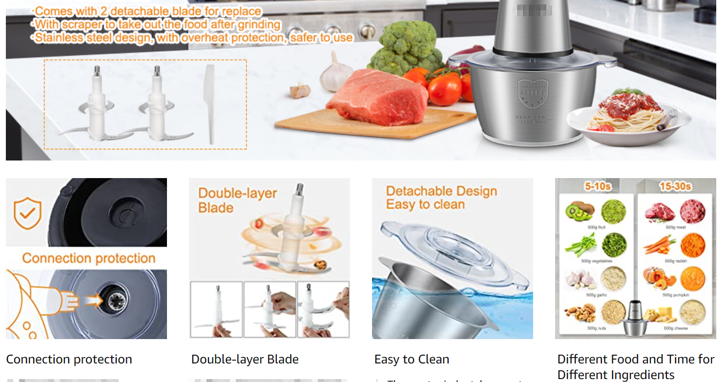 Electric meat grinders slicers 500W Food Processor 3.5L Chopping Meat Stainless Steel coffee beans grinder vegetable chopper