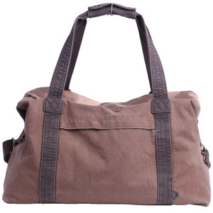 Large Unisex Vintage Canvas Duffle Bag Sublimation Weekend Tote Travel Bag with Zipper Closure