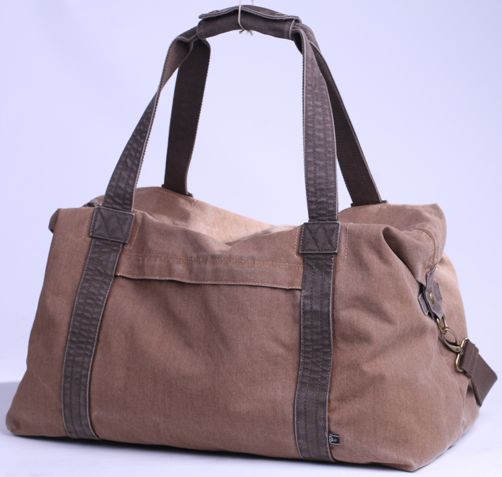 Large Unisex Vintage Canvas Duffle Bag Sublimation Weekend Tote Travel Bag with Zipper Closure