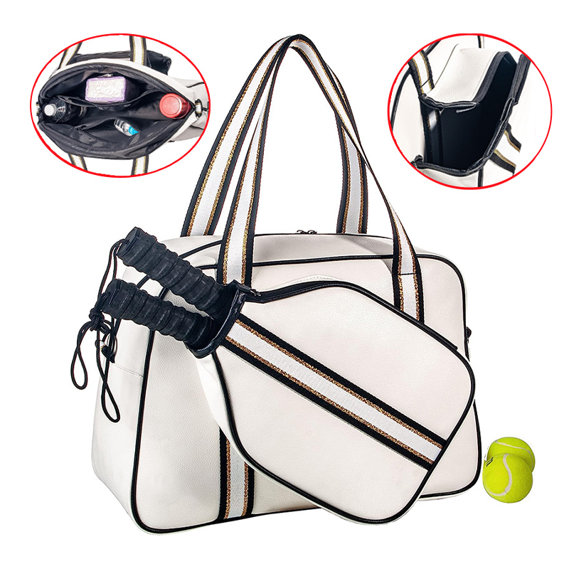 Custom Ladies Toto Pickleball Balls Tote Storage Women Sport Duffel Shoulder Purse Tennis Racket Picklebal Bag