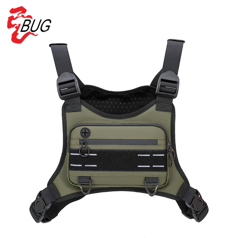 Sports Chest Bag Men Water Resistant Lightweight Front Chest Pack Running Vest Bag