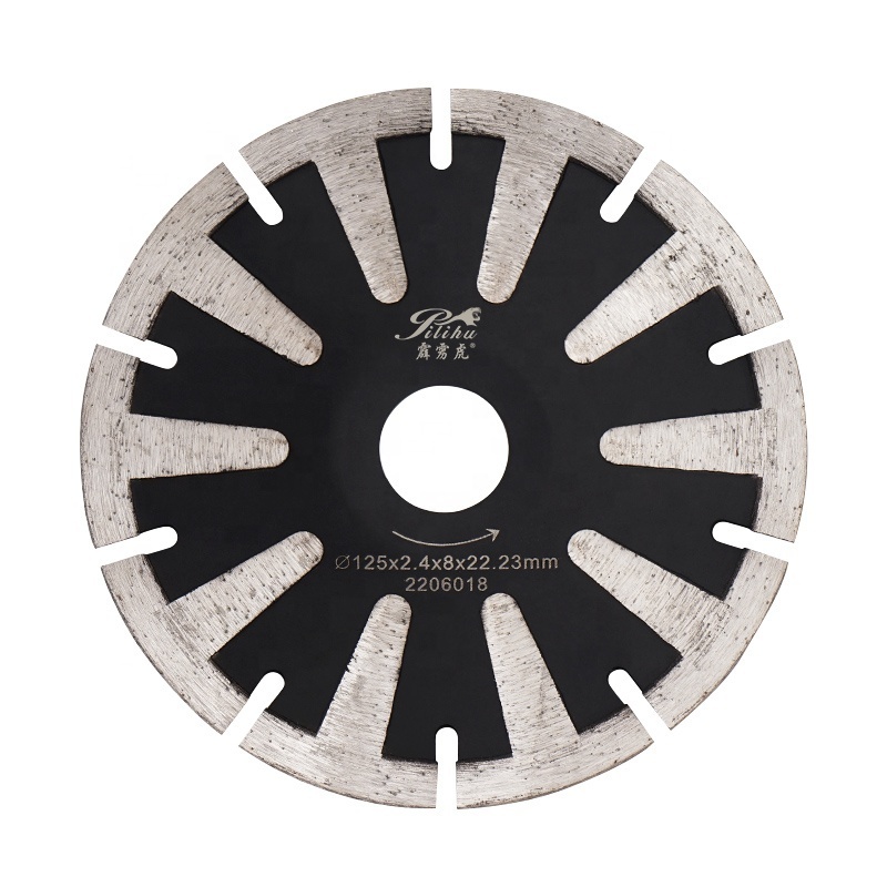 5 Inch Concave T Segmented Granite Diamond Saw Blade For Cutting Granite Marble