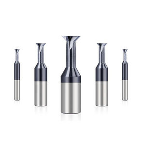 Tungsten Carbide Dovetail Milling Cutter Aluminum End Mill CNC 45 60 Degree Steel Router Bits