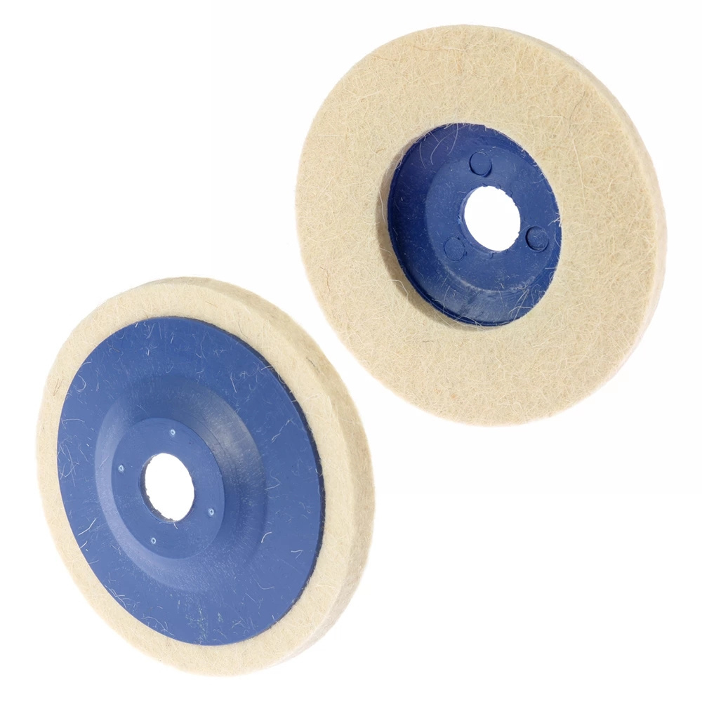 4 Inch 100mm Wool Polishing Wheel Buffing Pads Angle Grinder Wheel Felt Polishing Disc for Metal Marble Glass Ceramics