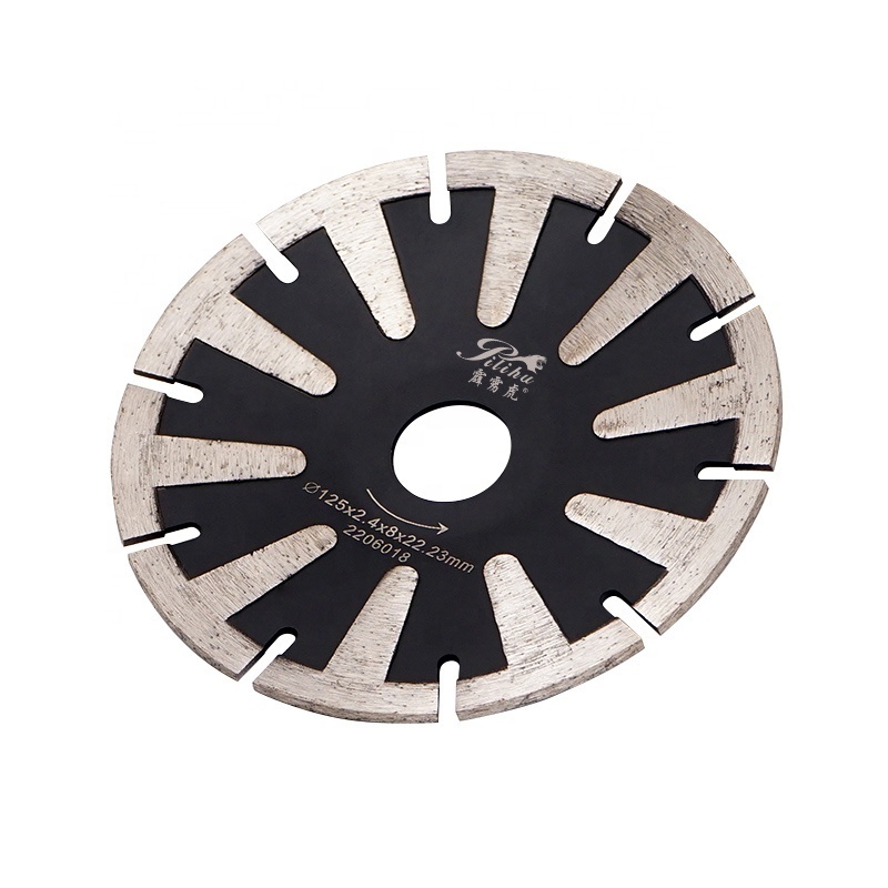 High Quality 5'' Concave Sintered Diamond Circular Saw Blade For Granite Sandstone