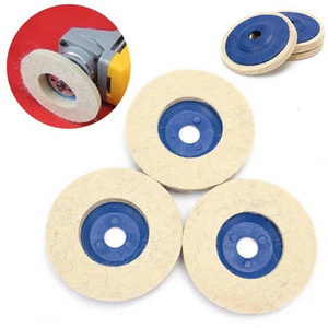 4 Inch 100mm Wool Polishing Wheel Buffing Pads Angle Grinder Wheel Felt Polishing Disc for Metal Marble Glass Ceramics