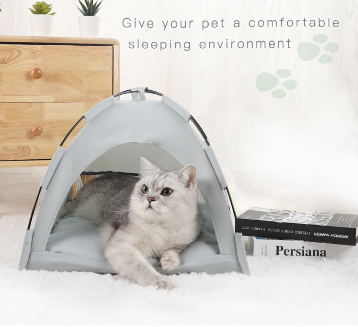 Amazon Summer Mat Outdoor Pet Shelter tent Breathable solid color pet carrier dog bed