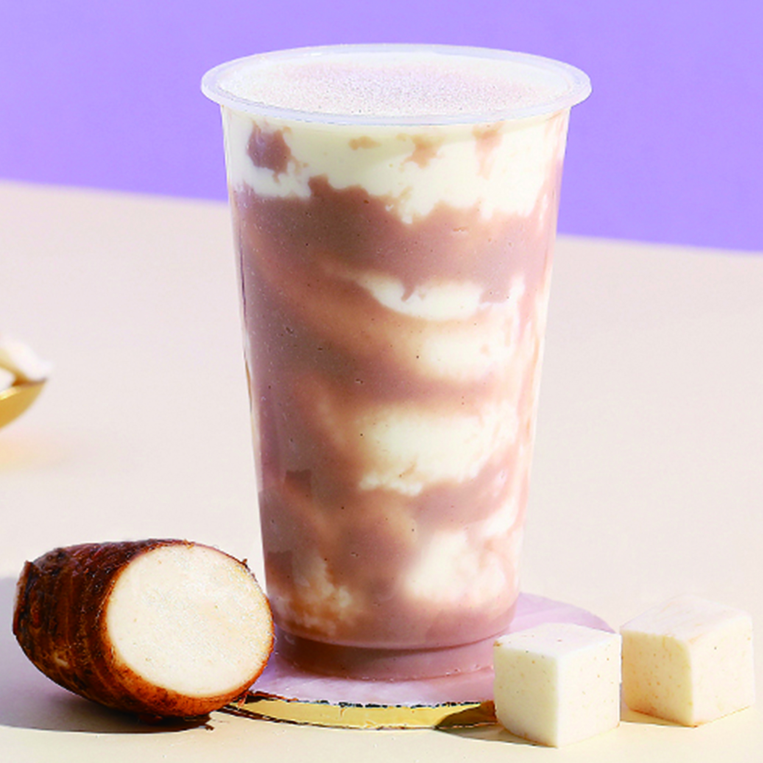 Taiwan Milk Tea small material factory wholesale frozen taro puree pearl milk tea taro flavor milk tea