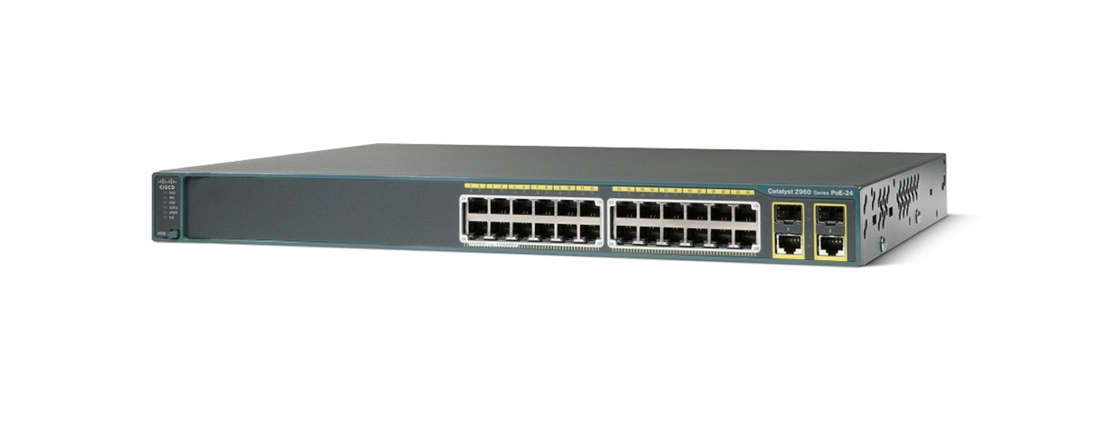 WS-C2960+24PC-L 24-Port 10/100 PoE + 2x T/SFP Switch