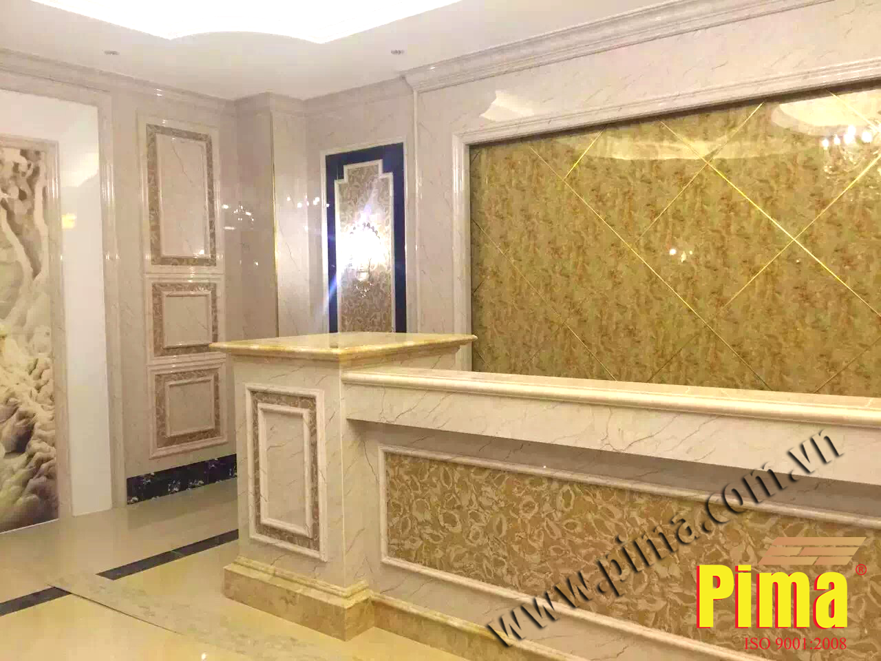 PVC imitation marble sheet for decoration (Pima)