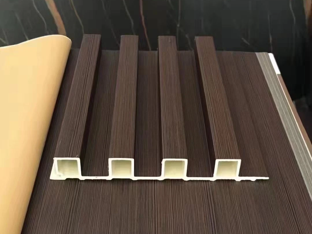 Whole Sale High Quality Laminated Waterproof Rohs compliant PVC Fluted Wall Panel for Restaurant Decoration (Pima)