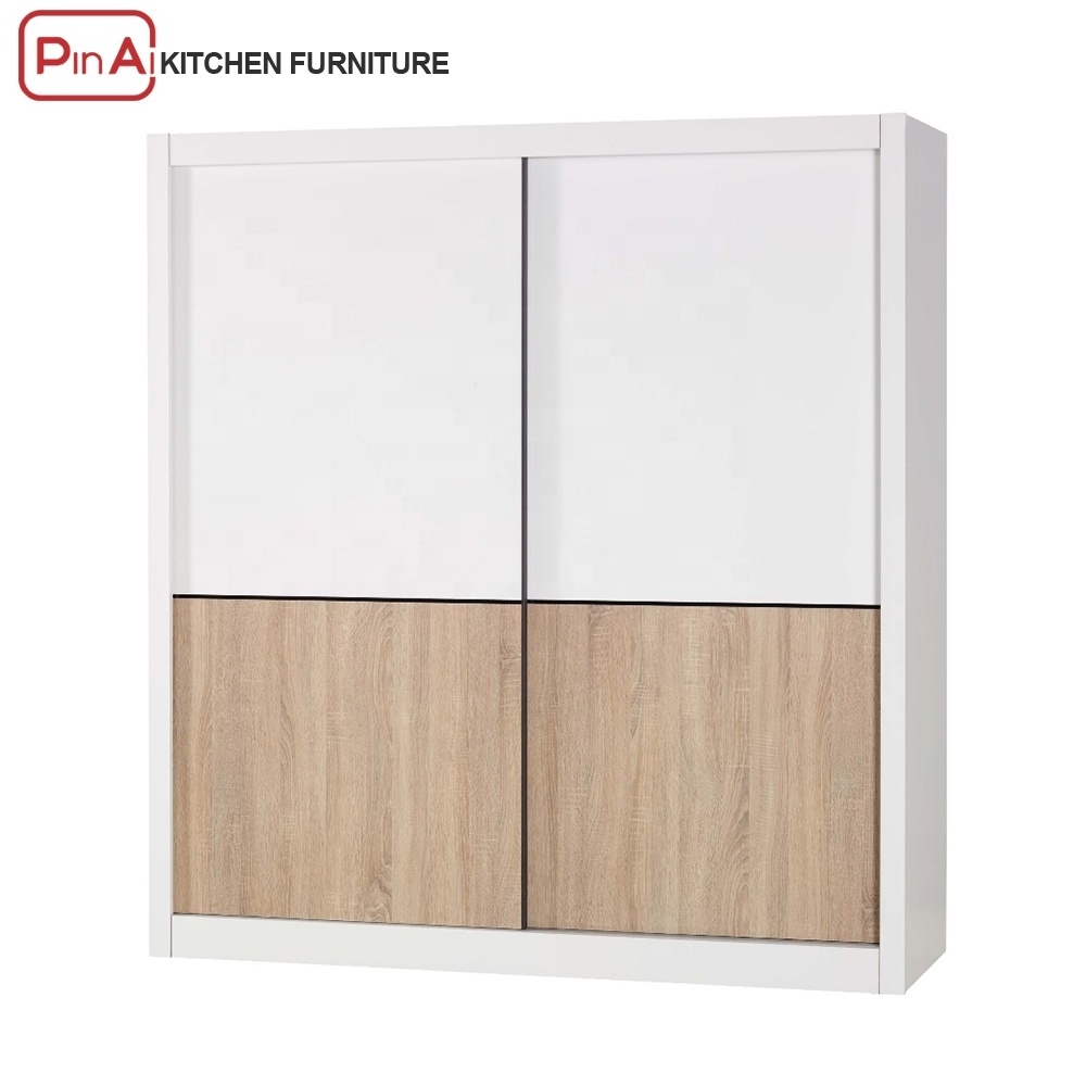 PINAI white customized bedroom modern sliding door wardrobe