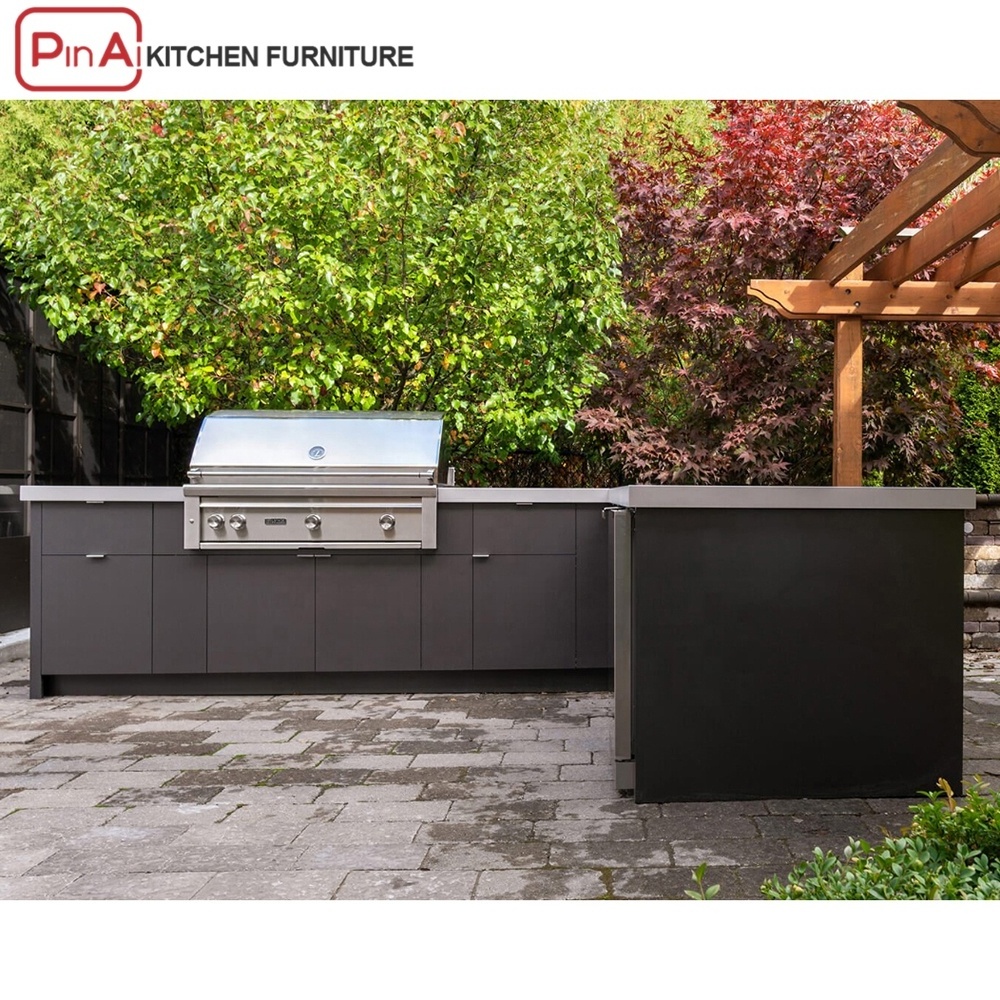 PINAI bbq metal aluminum stainless steel outdoor kitchen cabinets