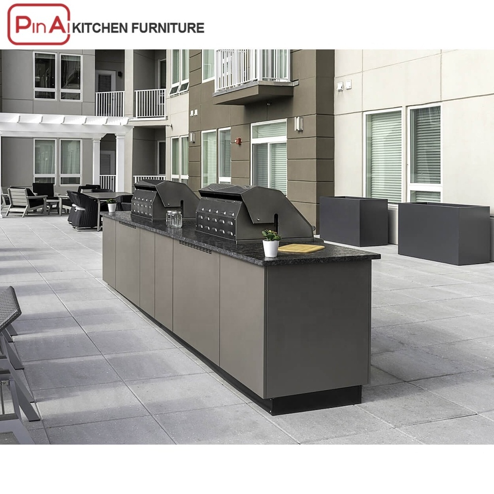 PINAI bbq metal aluminum stainless steel outdoor kitchen cabinets