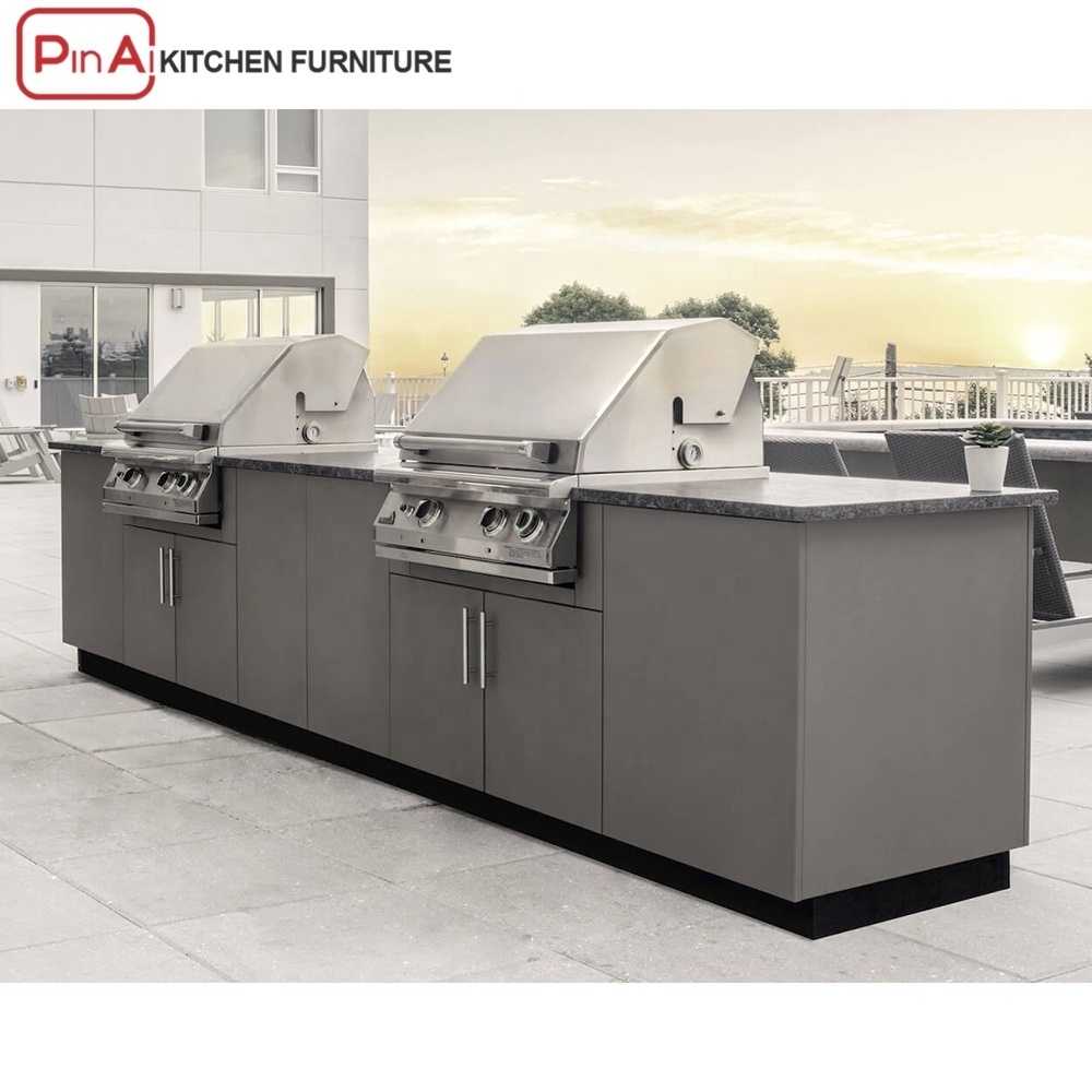 PINAI bbq metal aluminum stainless steel outdoor kitchen cabinets