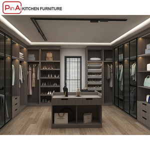 PINAI built in modular walk-in walldrope wardrobe bedroom organizador de roperos y closet