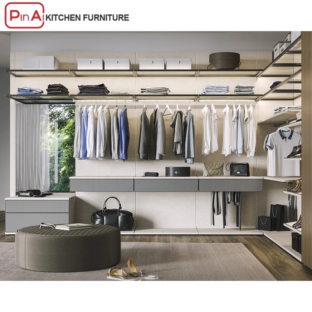 PINAI steel simple closet combination metal clothes portable wardrobe