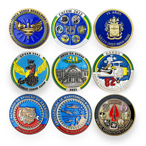 Manufacturer Custom Metal Souvenir Coin Die Casting Enamel Blank 3D Soft Hard Enamel Challenge Coin