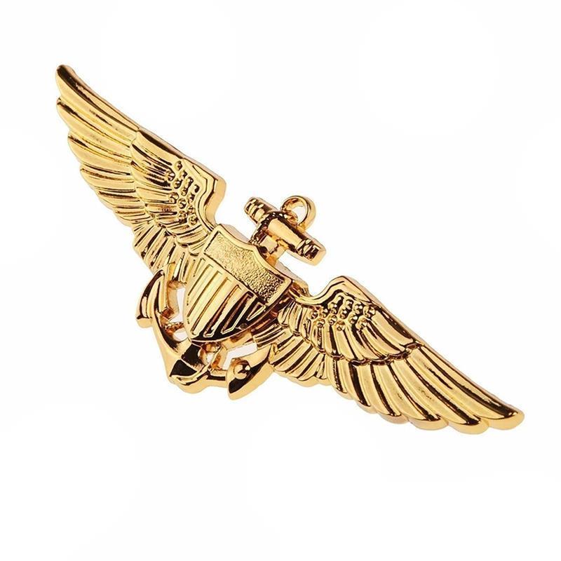 High Quality Custom Logo Pin Design Metal Enamel Pins Scout Badges Gold Plating Engraved Airline Wings Pin Badge For Clothing