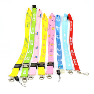 Retractable Badge Breakaway Double Plastic Snap Hook Id Card Holder Plain Rope Lanyards