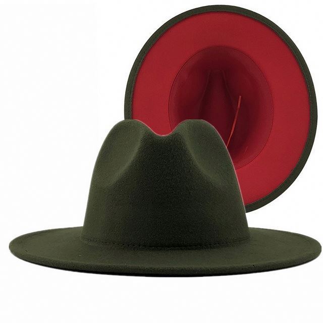 2023 Unisex Custom Wholesale Red Bottom Men Women Fedora Hats