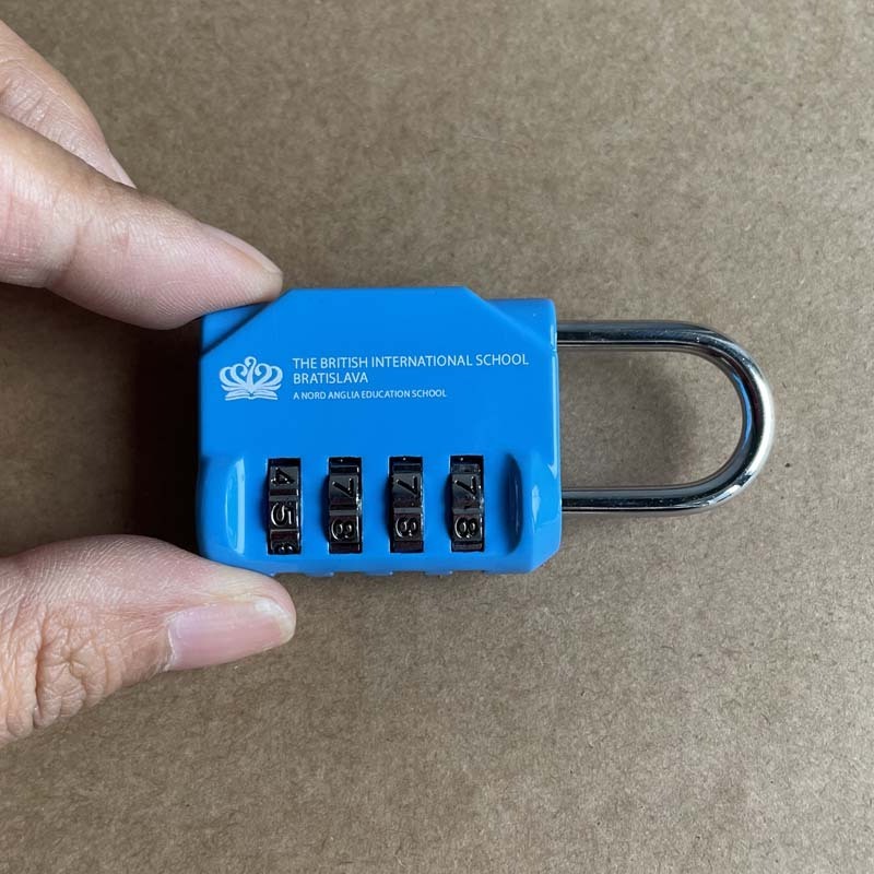 100pcs Custom Logo Wholesale Keyless Gym Sport Locker Safety Pad Lock Resettable 4 Digit Combination Password Padlock