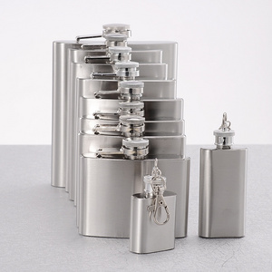 100pcs Custom Logo Different Capacity Male Alcohol Whisky Wine Pot Bottle Pocket Portable Stainless Steel Hip Flask