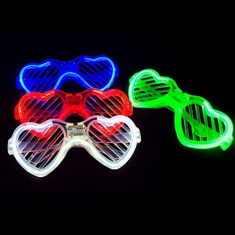 Glow in Dark Party Supplies Halloween Light Up Glasses Shutter Shades LED Sunglasses 10 Colors Light Up Glasses for Kids Adult