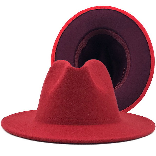 2023 Unisex Custom Wholesale Red Bottom Men Women Fedora Hats