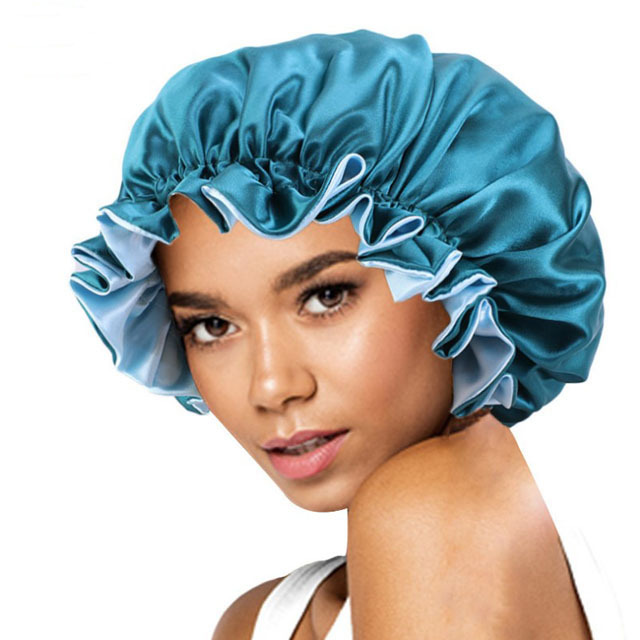 Custom Double Layer Satin Hair Designers Bonnets