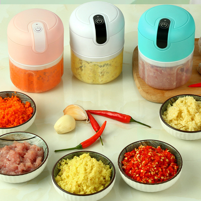 Home Use Electronic Portable USB Mini Food Processor Kitchen Gadgets Garlic Press Electric Garlic Chopper