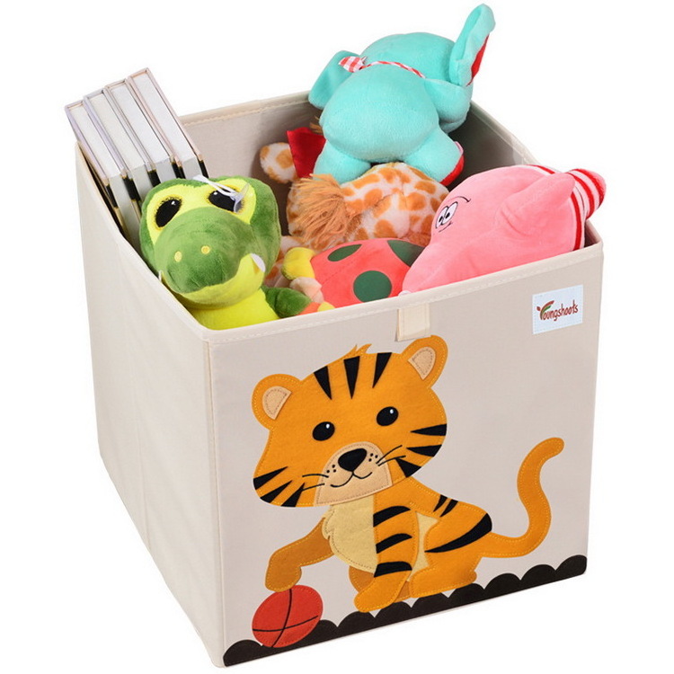 Eco Friendly Fabric Foldable Storage Cubes Toy Storage Box Organizer for Kids Toy Chest