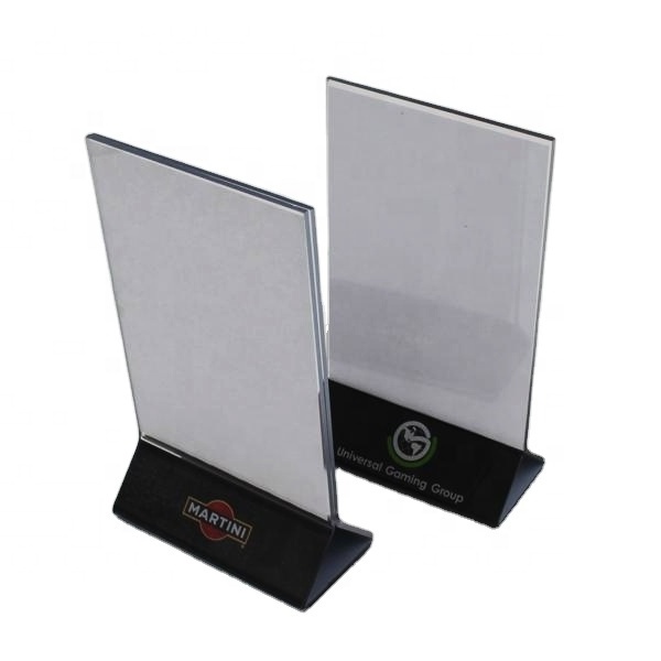 Custom Restaurant Plastic Acrylic Table Stand Menu Holder