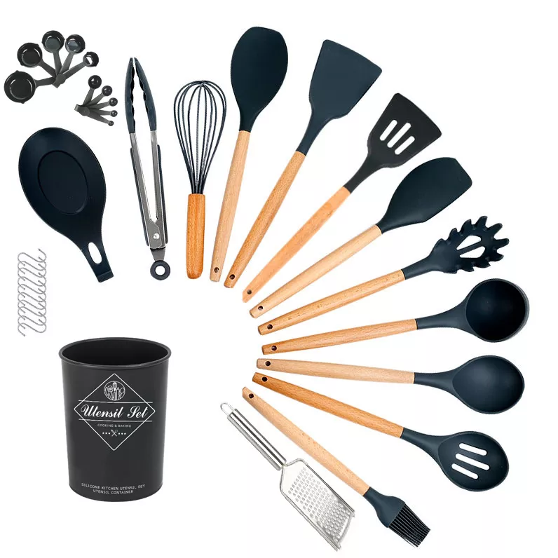 Wholesale 34 Sets of Non-stick Silicone High Temperature Resistant Kitchen Utensils