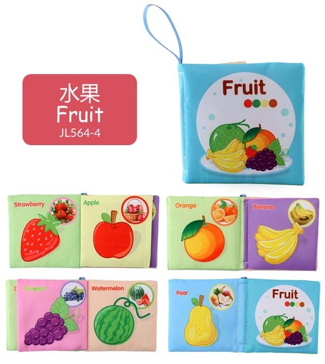 Top Seller Early Education Book Washable Baby Fabric Book Soft Baby Cloth Book for Kids