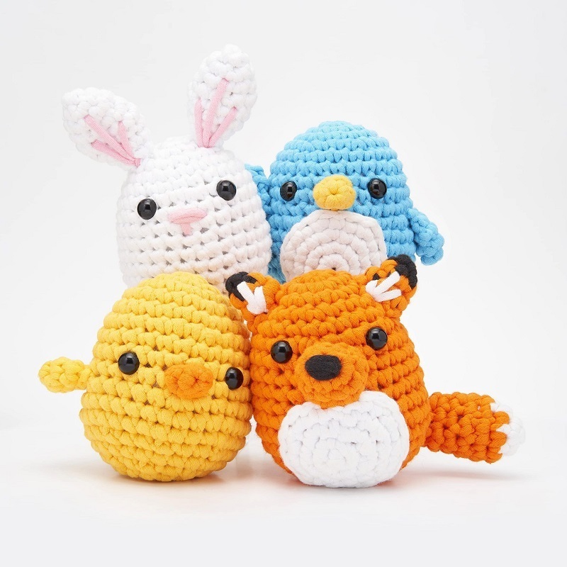 Custom Stuffed DIY Craft Animal Knitting Sets Beginners Crochet Kit Animal for Adults and Kids